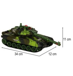 Czołg zdalnie sterowany na pilota RC War Tank 9993 2.4 GHz kamuflaż leśny