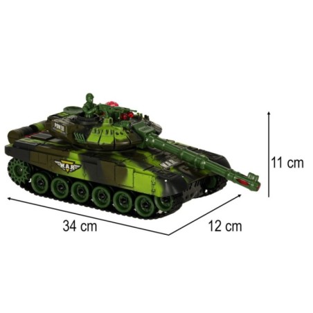 Czołg zdalnie sterowany na pilota RC War Tank 9993 2.4 GHz kamuflaż leśny