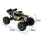 Samochód zdalnie sterowany 2,4GHz 1:8 51cm metal złoty