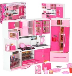 Mebelki dla lalek kuchnia 4 segmenty dźwięki LED 48cm