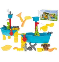 Stolik wodny do kąpieli piaskownica statek pirat / 25el.