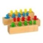 Odważniki cylindry drewniane gra układanka montessori kolorowe
