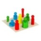 Odważniki cylindry drewniane gra układanka montessori kolorowe