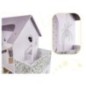 Domek dla lalek drewniany mebelki 70cm szary Domek dla lalek drewniany mebelki 70cm szary