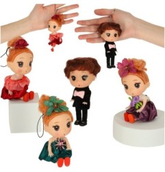 Lalka lalki do domku dla lalek 3 dziewczynki + 1 chłopczyk zestaw 4szt. 12cm