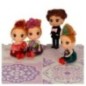 Lalka lalki do domku dla lalek 3 dziewczynki + 1 chłopczyk zestaw 4szt. 12cm