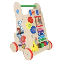 Pchacz dla dziecka chodzik drewniany kostka edukacyjna 6w1