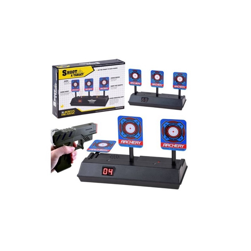 Tarcza do strzelania do wyrzutni karabinu elektroniczna strzelnica 3 cele licznik cyfrowy