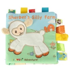 Książeczka sensoryczna książka dotykowa miękka metki owieczki