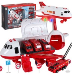 Transporter samolot + 3 auta straż pożarna