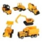 Samochody maszyny budowlane pojazdy zestaw 6 sztuk