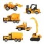 Samochody maszyny budowlane pojazdy zestaw 6 sztuk