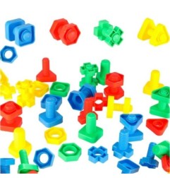 Klocki konstrukcyjne edukacyjne śruby montessori 30 elementów