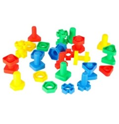 Klocki konstrukcyjne edukacyjne śruby montessori 30 elementów