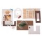 Domek dla lalek drewniany salon model do złożenia LED 8008-A 20,6cm