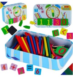 Zestaw edukacyjny nauka zegarka liczenia dodawania dla dzieci zegar do nauki godzin czasu