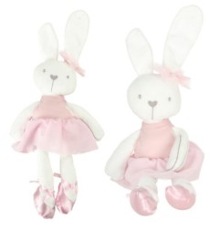 Maskotka pluszowa pluszak przytulanka królik zajączek w różowej sukience 42cm
