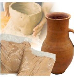 Glina rzeźbiarska masa do modelowania zapas do koła garncarskiego 800g