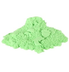 Piasek sensoryczny dla dzieci 1kg w woreczku zielony