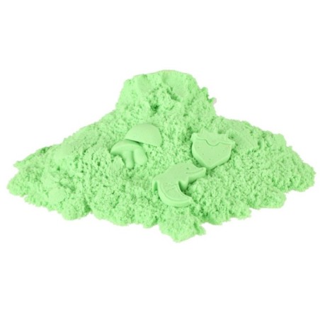 Piasek sensoryczny dla dzieci 1kg w woreczku zielony