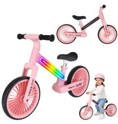 Rowerek biegowy Trike Fix Glow LED różowy