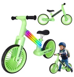 Rowerek biegowy Trike Fix Glow LED neon zielony