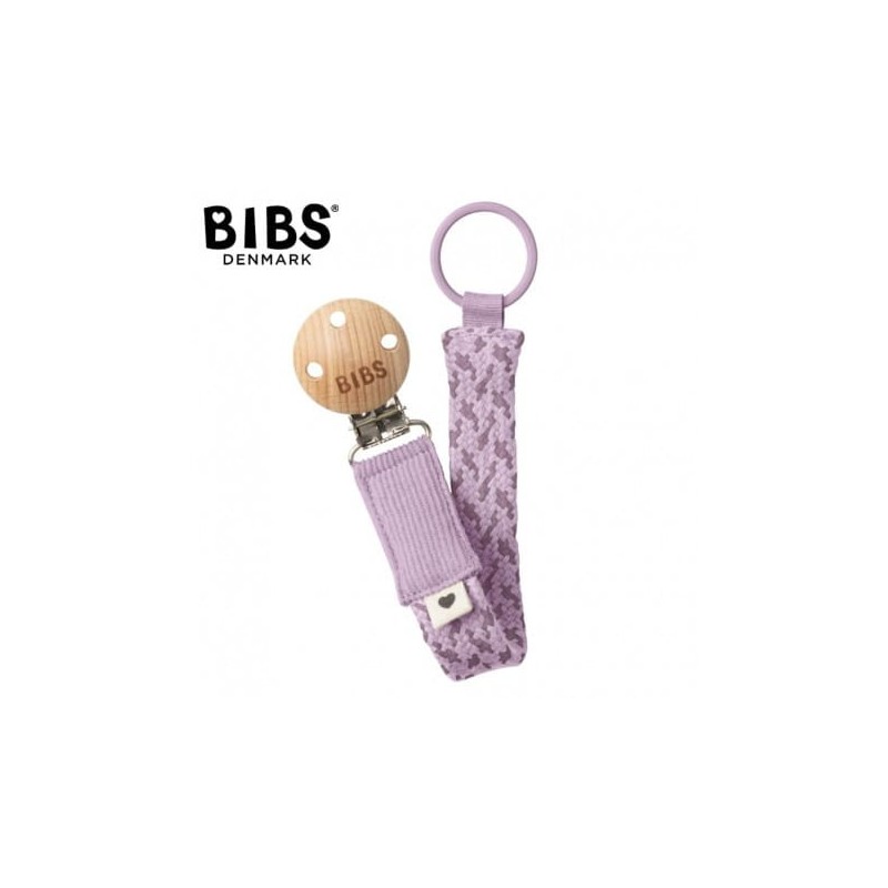 BIBS 9401111 PACIFIER BRAID zawieszka do smoczków 100% GOTS organic cotton Sky/Mauve