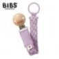 BIBS 9401111 PACIFIER BRAID zawieszka do smoczków 100% GOTS organic cotton Sky/Mauve