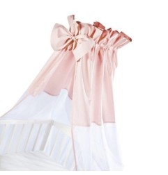 ALBERO MIO Baldachim uniwersalny z kokardą brudny róż