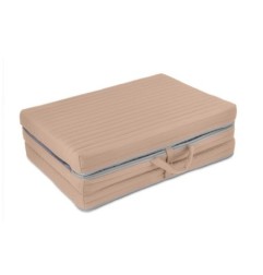 ALBERO MIO Materac turystyczny pikowany pasy nugat