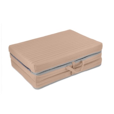 ALBERO MIO Materac turystyczny pikowany pasy nugat