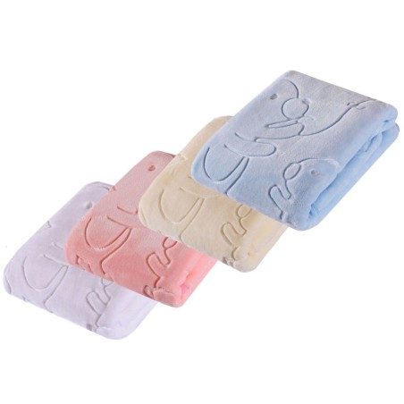 EASY CARE 502 Kocyk akrylowy tłoczony jednokolorowy 80x110