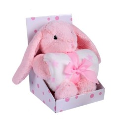 EASY CARE 562 Kocyk + pluszak PINK RABBIT
