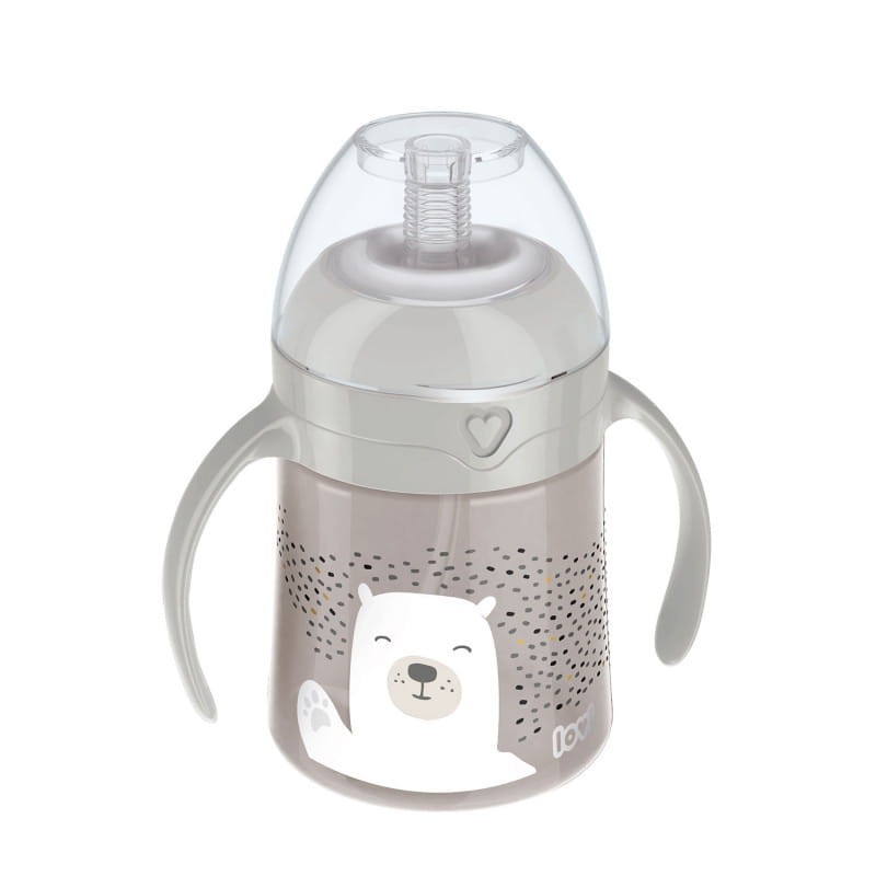 LOVI 35/360 Pierwszy kubek ze słomką 150 ml Straw Beginner Buddy Bear